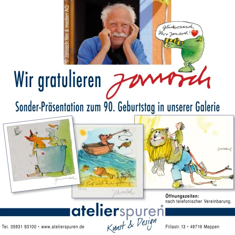 "JANOSCH" Sonder-Präsentation zum 90. Geburtstag Bild: "JANOSCH" Sonder-Präsentation zum 90. Geburtstag