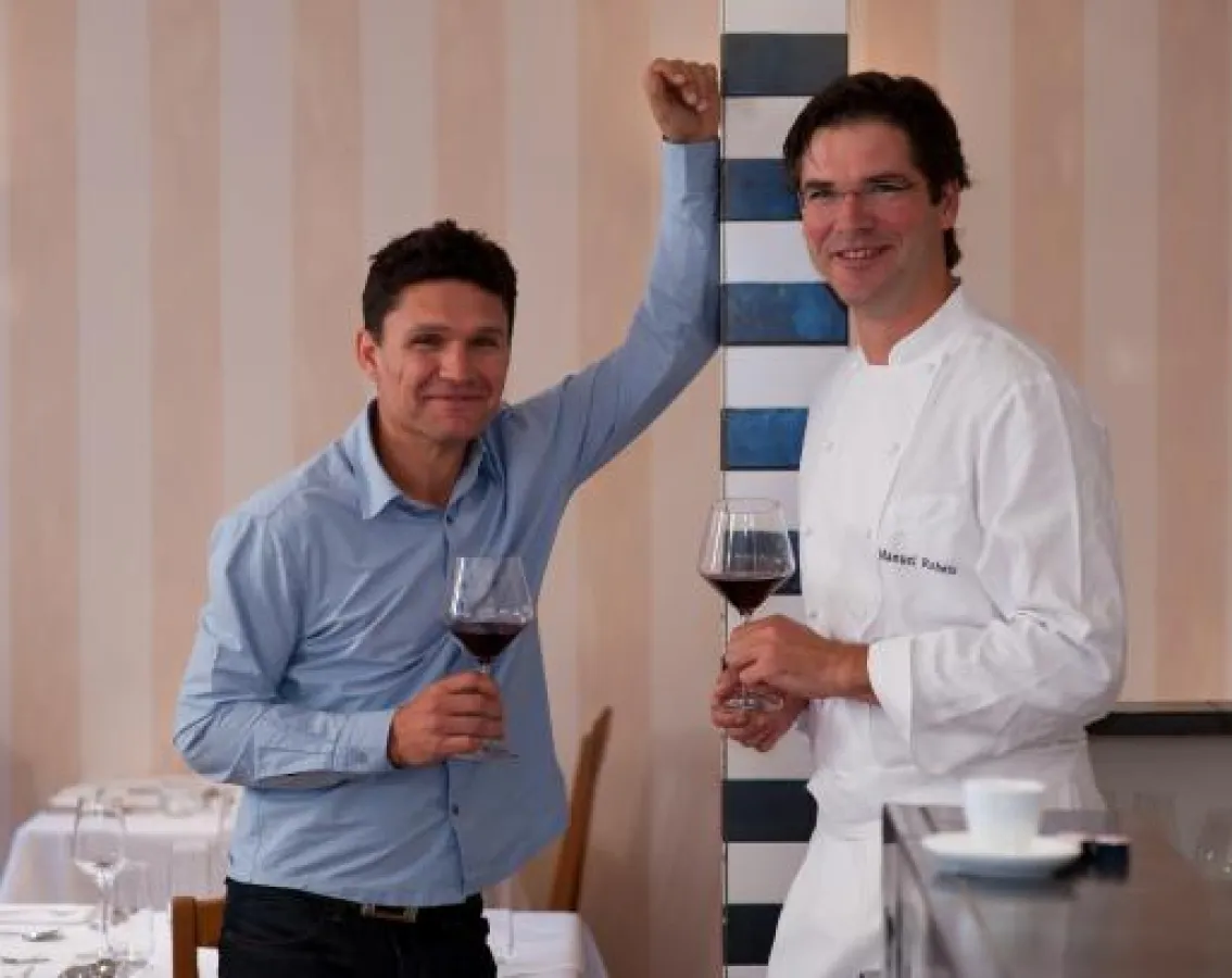 Die Wirte Gottfried Wallisch und Manuel Reheis