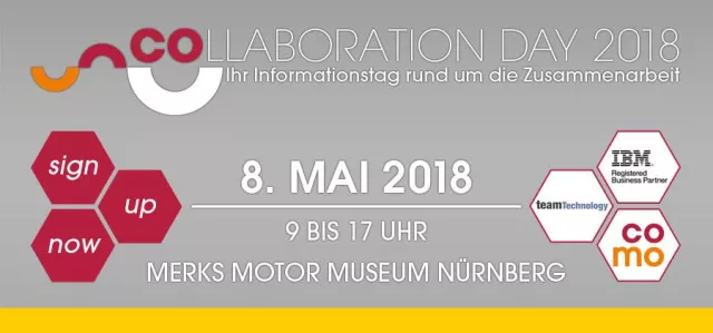 Top-Themen beim CoMo Collaboration Day am 8. Mai in Nürnberg – IBM Domino V10, Think 2018, mobile Anwendungen Bild: Top-Themen beim CoMo Collaboration Day am 8. Mai in Nürnberg – IBM Domino V10, Think 2018, mobile Anwendungen