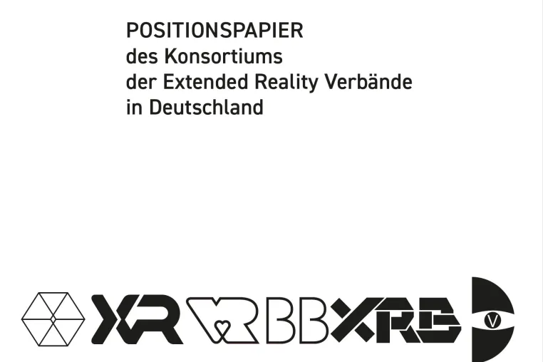 Konsortium der dt. XR Fachverbände veröffentlicht Positionspapier zur Stärkung der deutschen XR-Branche Bild: Konsortium der dt. XR Fachverbände veröffentlicht Positionspapier zur Stärkung der deutschen XR-Branche