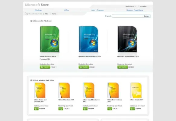 Bild: Neuer Microsoft Store online mit contentXXL und Commerce Server