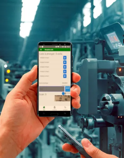 Bild: Einfache, internationale mobile Barcode-Lagerverwaltung über Smartphones und Terminals mit integriertem Imager