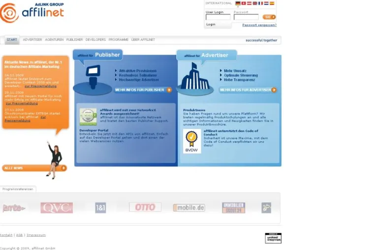 Bild: Entwickler nach vorn - Xparo setzt Unternehmens- und Developer-Portal für affilinet um
