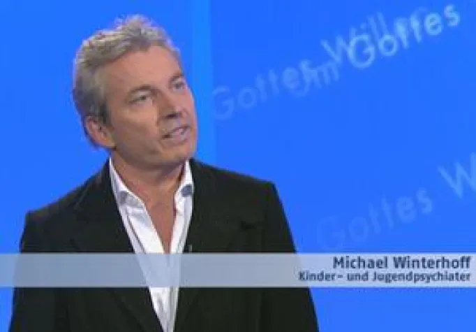 Bild: Bruder Paulus im Gespräch mit Michael Winterhoff - Sonntag 18.01.2009, 8.30 Uhr, N24 Ethik „Um Gottes Willen"