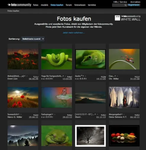 Bild: Fotokunst für die Wand: fotocommunity.de kooperiert mit WhiteWall