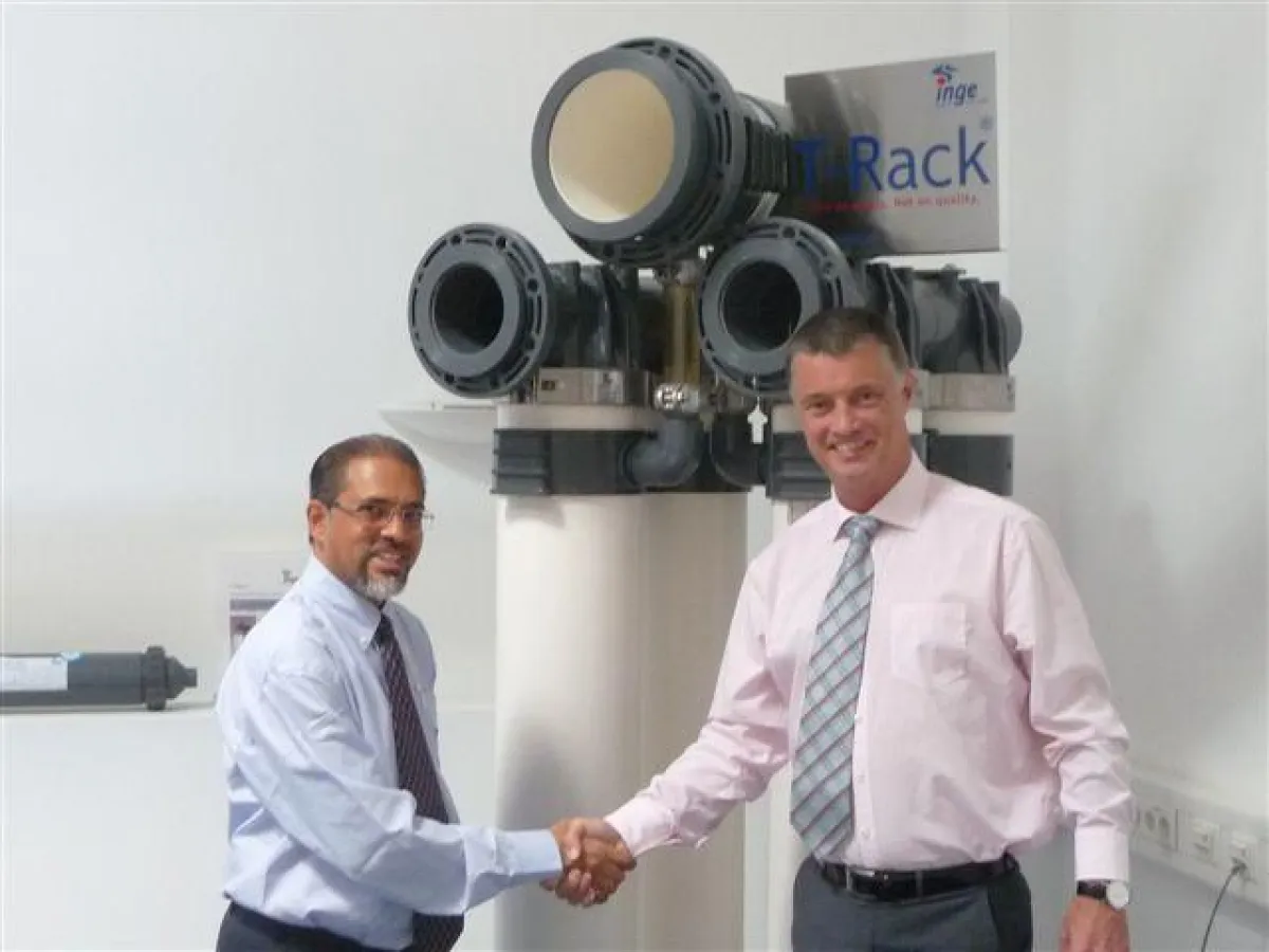 Neue Partnerschaft: Shoeb Kurawadwala - Managing Director der indischen CN Tech Engineers - und Bruno Steis - CEO inge AG