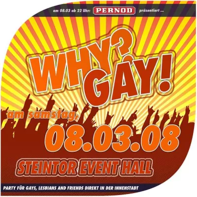 Bild: WHY?GAY! am 8. März 2008, Hannover