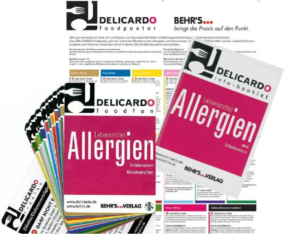 Bild: Das Delicardo Infoapackage zur Umsetzung der Lebenmsmittelinformations-Verordnung