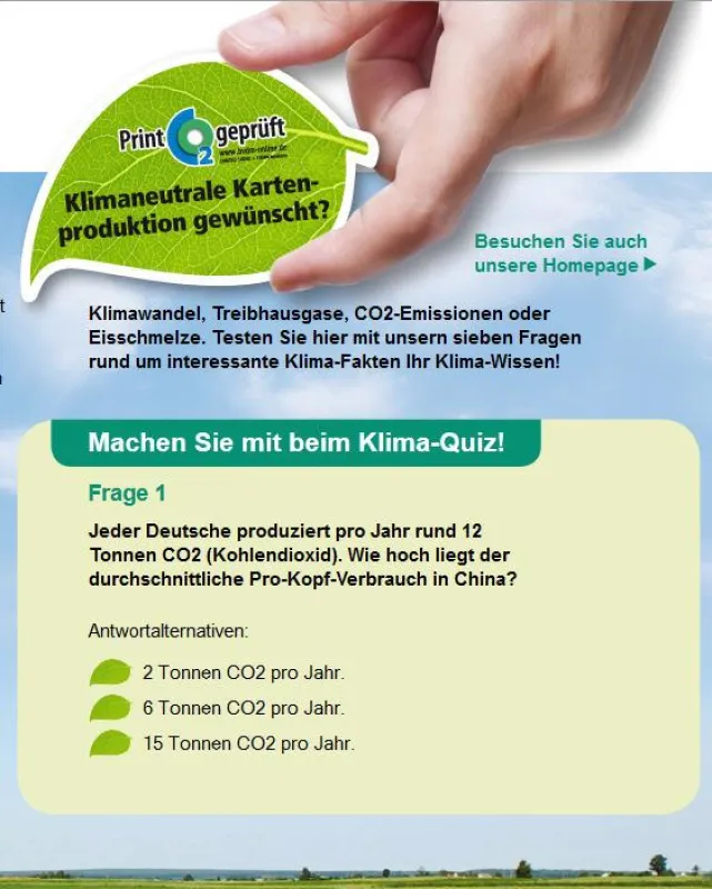 Das Klima-Quiz im Internet