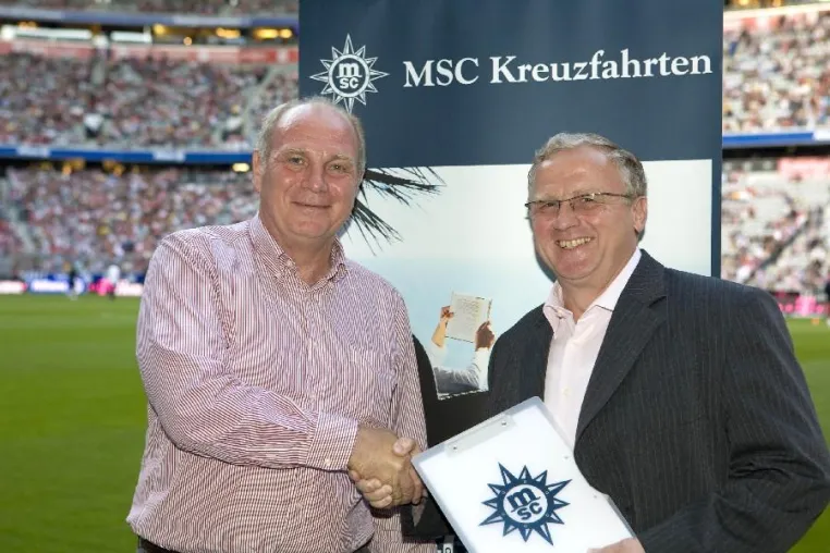 MSC Kreuzfahrten verlängert Sponsorvertrag mit FC Bayern München Bild: MSC Kreuzfahrten verlängert Sponsorvertrag mit FC Bayern München