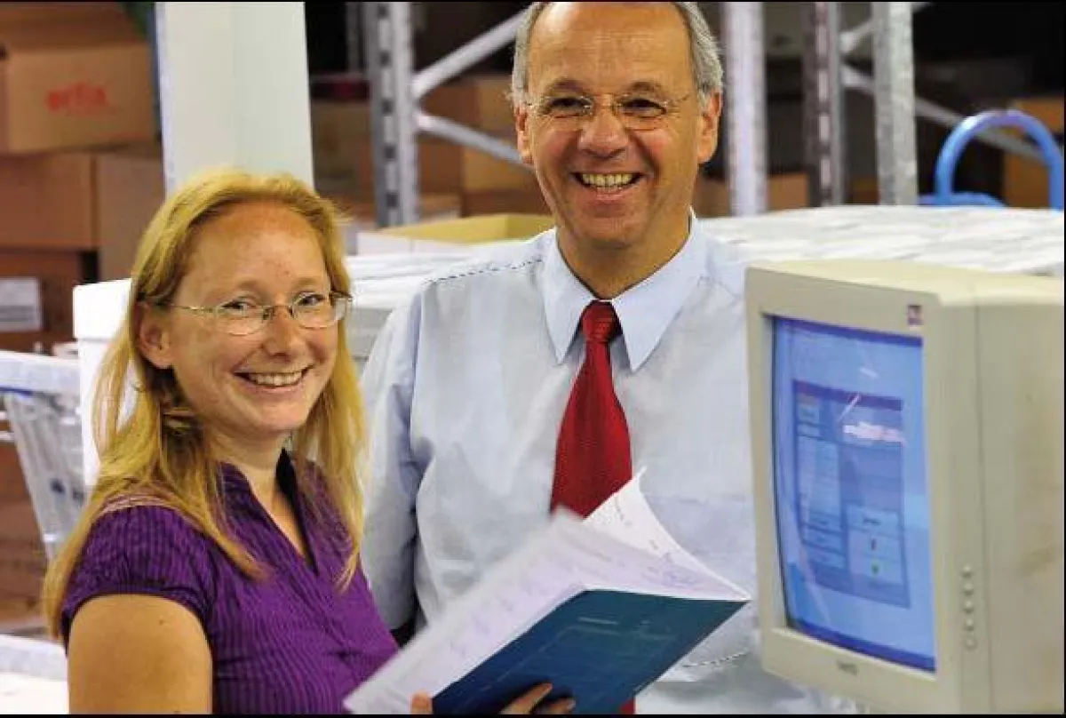 Mathematikerin Anita Gläser und Geschäftsführer Adalbert Schmaus: Rechnen ohne Margen