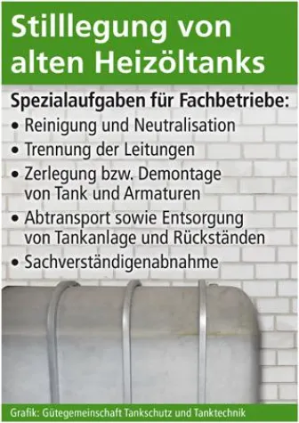 So gehen Öltanks in den Ruhestand Bild: So gehen Öltanks in den Ruhestand