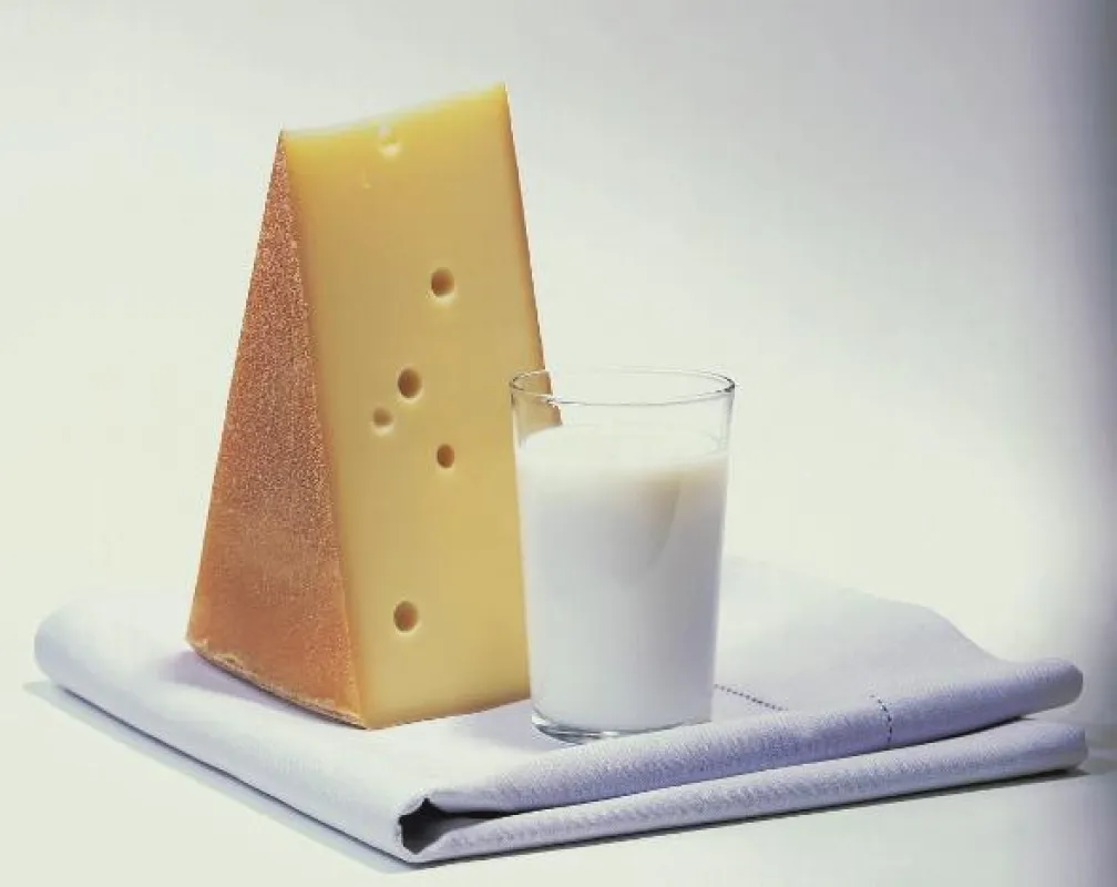 Bildunterschrift: Fett und Lichtreflektion bedingen die Farbe von Käse und Milch. Bildquelle:LVBM
