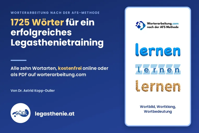 Bild: Worterarbeitung nach der AFS-Methode: EÖDL stellt 1725 Wörter kostenfrei für das Legasthenietraining bereit