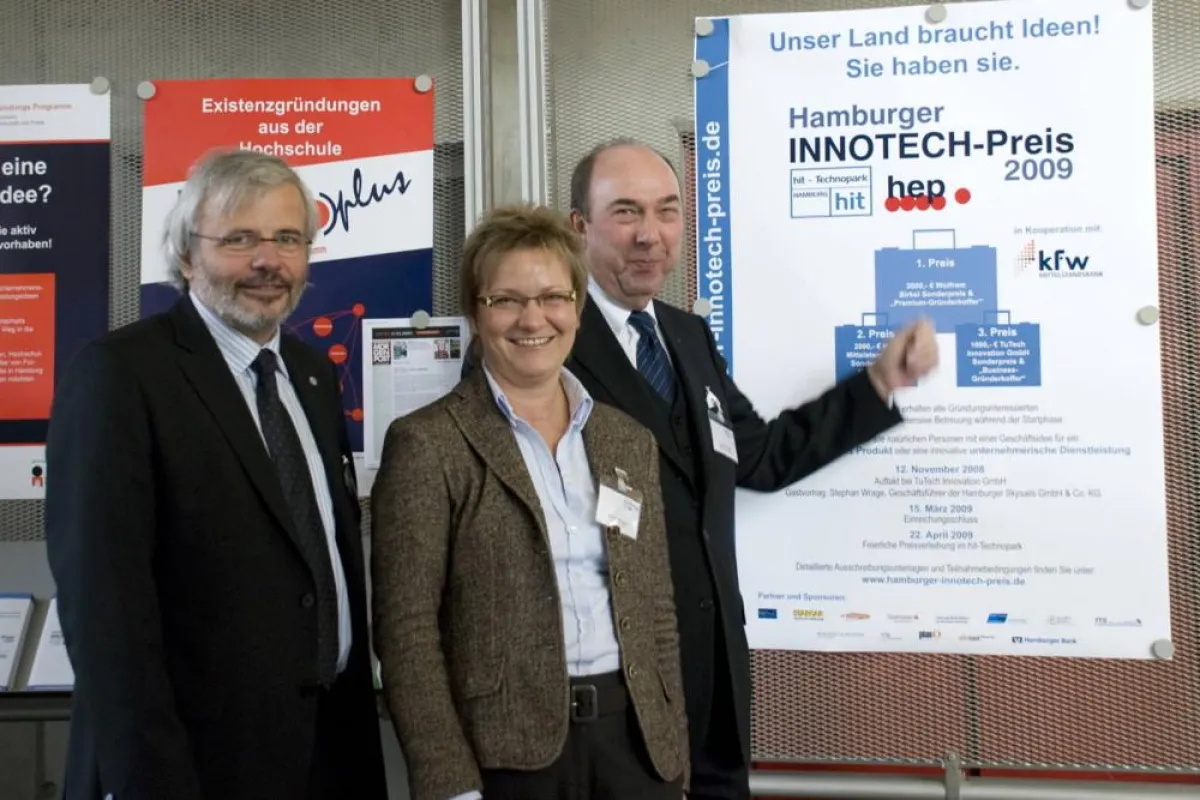 Dr. Helmut Thamer, Bärbel Wogan von der KfW Mittelstandsbank, Wolfram Birkel