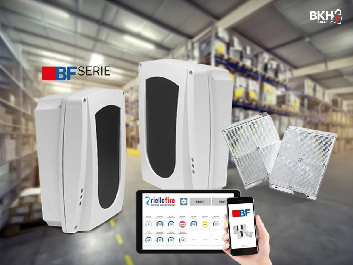 Linear-Rauchmelder der RielloFire BF-Serie, wahlweise als aktives oder als Reflexions-System (© BKH Sicherheitstechnik GmbH & Co. KG)