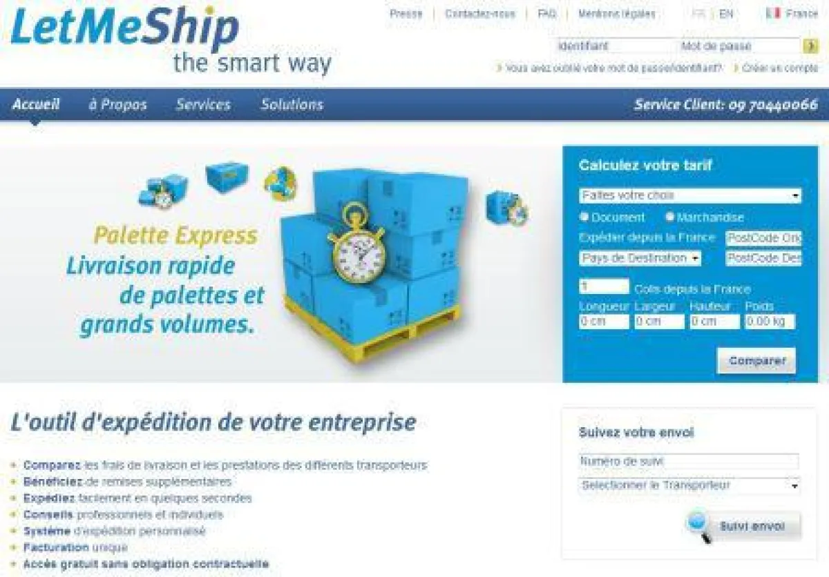 Die Versandabwicklungsplattform LetMeShip ist nun auch für französische Unternehmen zugänglich