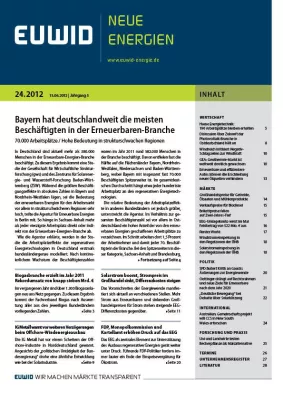 Bild: Bayern Spitzenreiter bei Beschäftigung im Bereich der erneuerbaren Energien