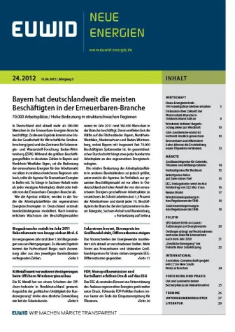Bild: Bayern Spitzenreiter bei Beschäftigung im Bereich der erneuerbaren Energien
