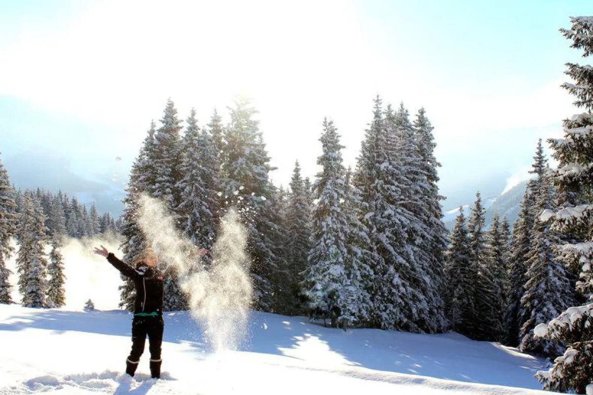 Neuschnee im Skicircus Saalbach Hinterglemm Leogang
