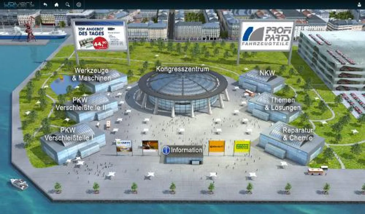 Virtuelles Messegelände der MesseWelt
