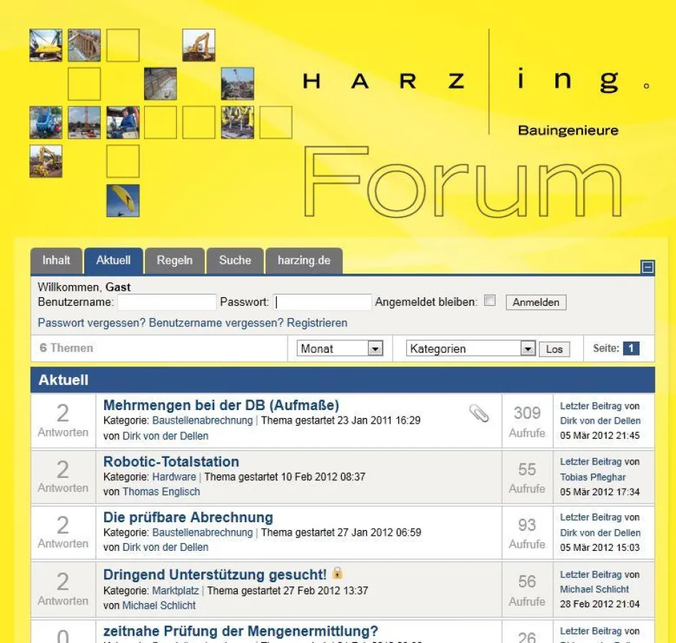 Forum für Aufmaß und Abrechnung