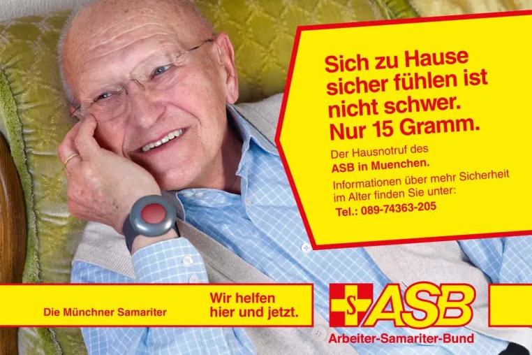 Bild: Der Hausnotruf des ASB - Hilfe auf Knopfdruck