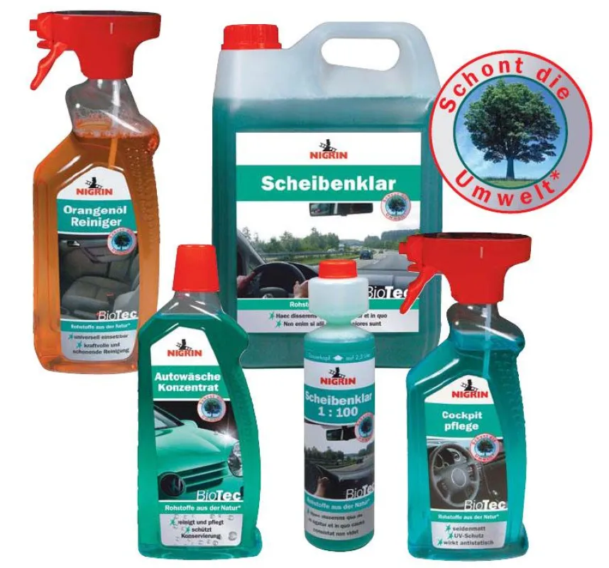 Umweltfreundlicher Früjahrsputz fürs Auto: Die neuen BioTec Produkte von NIGRIN.