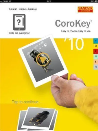Bild: Sandvik Coromant veröffentlicht CoroKey® für das iPad