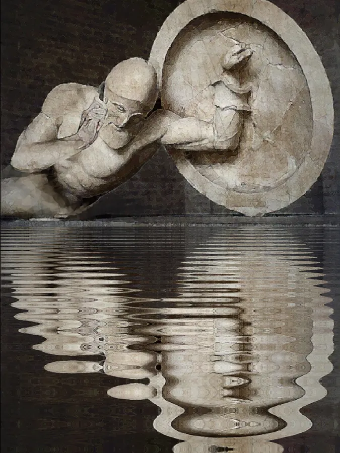 BY THE RIVERS OF BABYLON (out-of-place artwork) (© Karl Weingärtner)