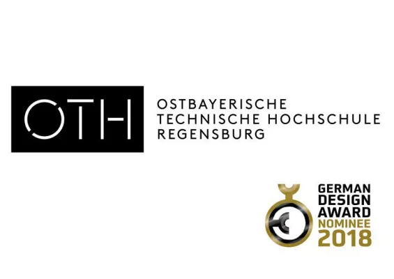 Bild: Erscheinungsbild der OTH Regensburg für German Design Award 2018 nominiert