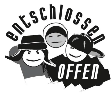 Bild: Bunte Luftballons für Erziehung in Würde und Freiheit - Botschaft: Entschlossen OFFEN