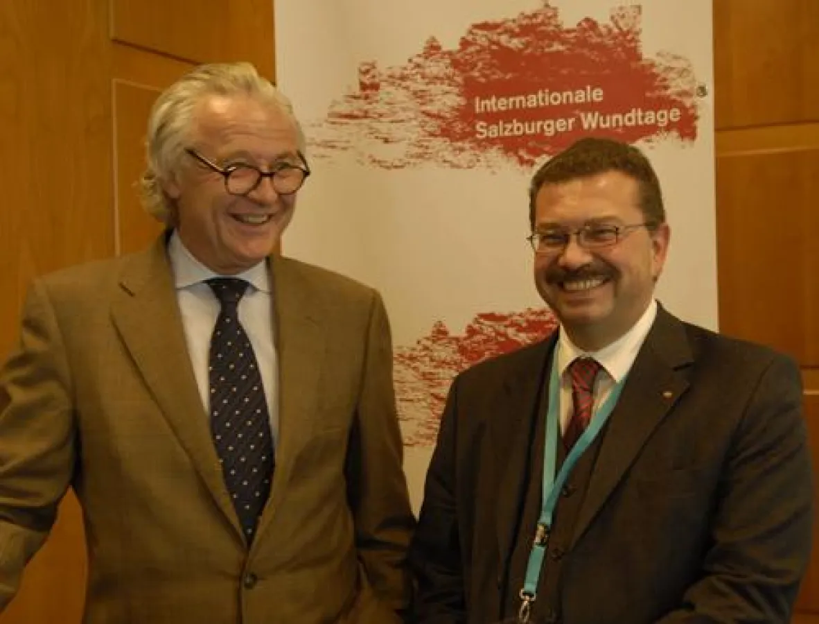 Renato Kasseroller (Salzburg/Bild links) und Erich Brenner (Innsbruck) von der ÖGL.