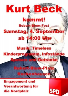 Kurt Beck in Rockenhausen beim Robert-Blum-Fest Bild: Kurt Beck in Rockenhausen beim Robert-Blum-Fest