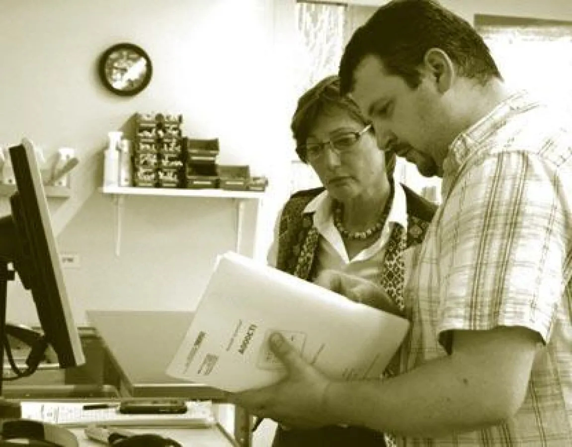 Frau Patricia Schilt (Alterszentrum Sumiswald), Herr Michael Röhr (GERA-IDENT)