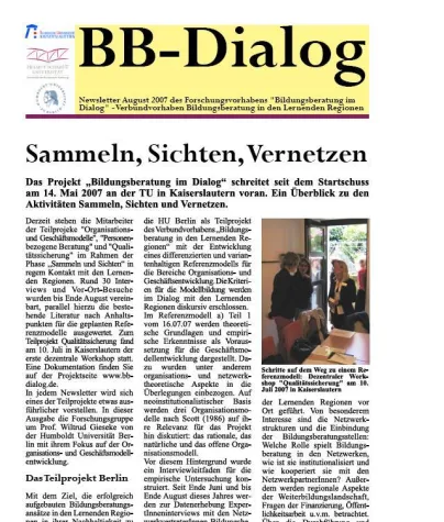 Bild: Newsletter zum Thema Bildungsberatung