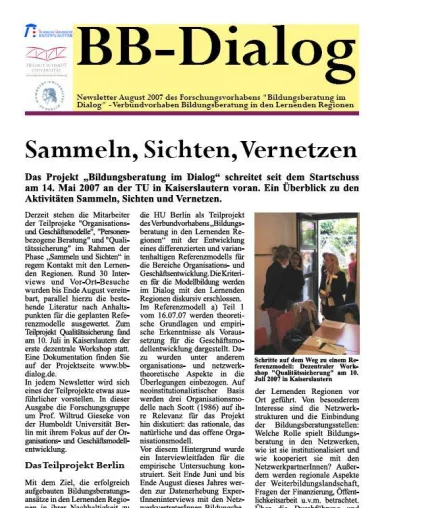 Newsletter zum Thema Bildungsberatung Bild: Newsletter zum Thema Bildungsberatung