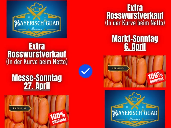 Bild: Verkaufsoffene Sonntage beim Rosswurstverkauf in Neunburg vorm Wald