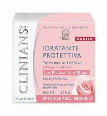 Bild: Besondere Pflege für empfindliche Gesichtshaut:die Schützende Tagescreme mit Rosenmilch&Reisstärke CLINIANS