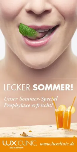 Lecker Sommer – eine Zahnarzt-Kampagne für Sommerfrische im Mund Bild: Lecker Sommer – eine Zahnarzt-Kampagne für Sommerfrische im Mund