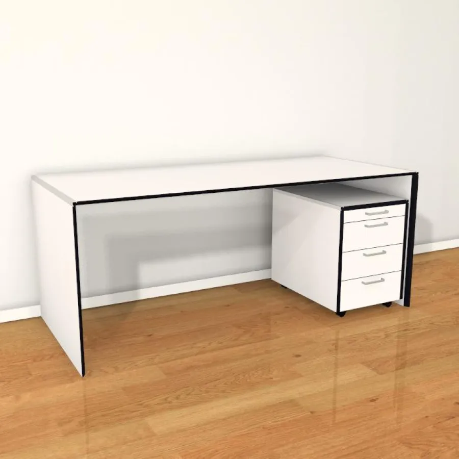 Eichenfrau-Schreibtisch aus CDF. Foto: Eichenfrau