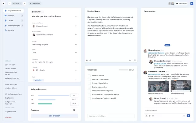 Bild: Projektmanagement-Software factro: Effizienter Workflow durch optimierte Aufgabenansicht