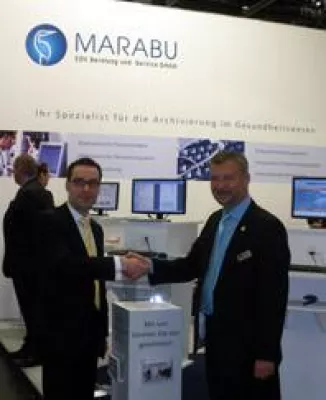 Bild: Asklepios schließt Rahmenvertrag mit Marabu - Offizielle Bekanntgabe auf der MEDICA 2009