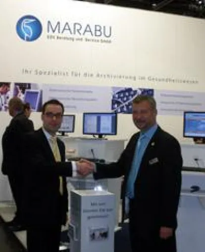 Bild: Asklepios schließt Rahmenvertrag mit Marabu - Offizielle Bekanntgabe auf der MEDICA 2009