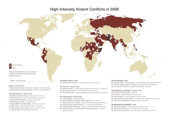 Bild: Heidelberger Institut zählt 31 kriegerische Auseinandersetzungen weltweit