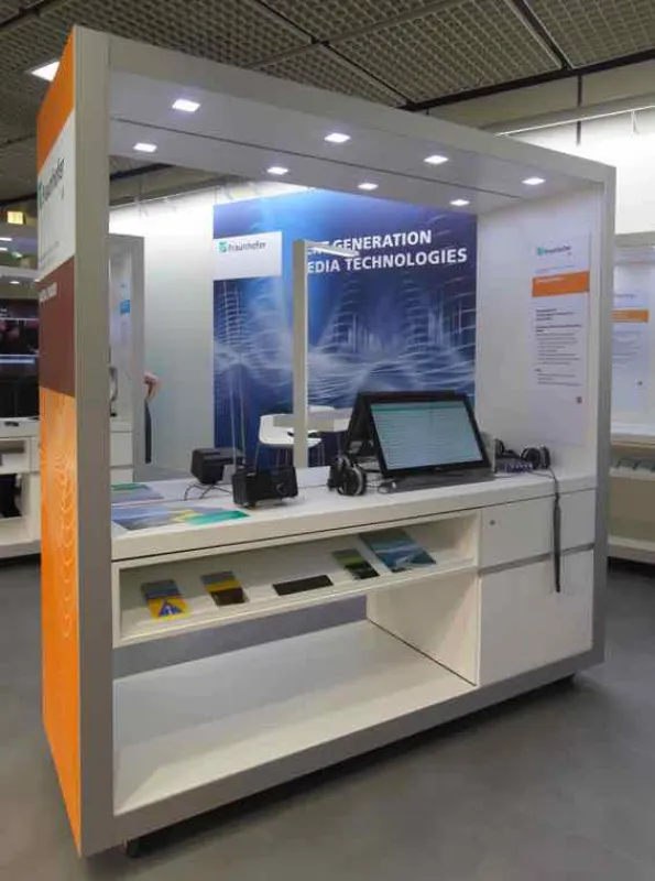 Premiere für die Fokus-Frames: Der Stand der Fraunhofer-Gesellschaft auf der IFA 2015 in Berlin