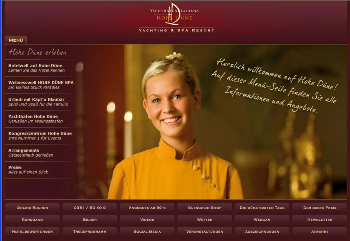 Neue Homepage der Yachthafenresidenz Hohe Düne