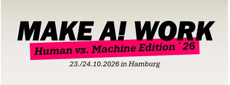 Bild: Hamburger KI-Veranstaltung lässt menschliche Speaker gegen Künstliche Intelligenz antreten