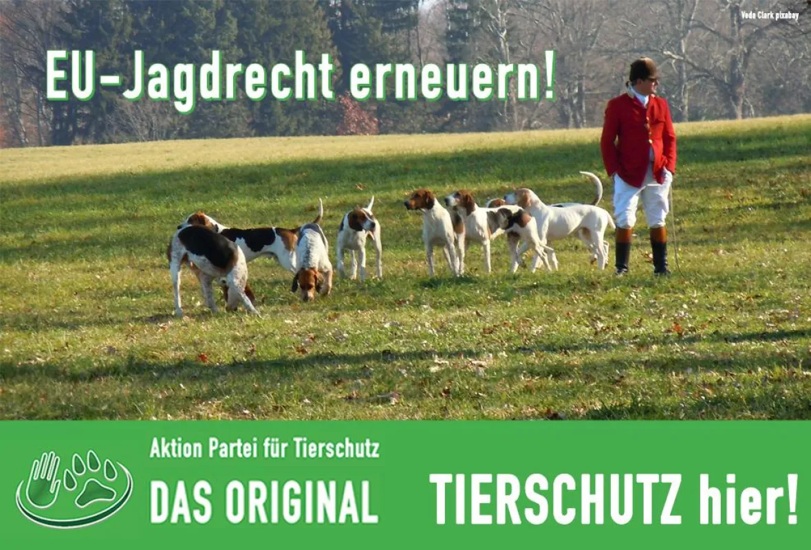Jagdrecht erneuern! Tierschutz hier!