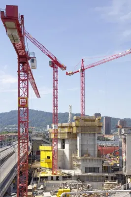 Bild: Absolut schwindelfrei - WOLFFKRAN errichtet höchstes Gebäude der Schweiz